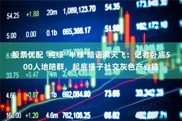 股票优配 ‘纯绿’‘半绿’暗语满天飞:记者卧底500人地陪群,起底搭子社交灰色产业链